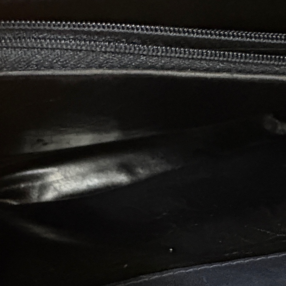 EUC Ferragamo Elegant Black Leather Handbag with Gold Accents - Picture 11 of 16